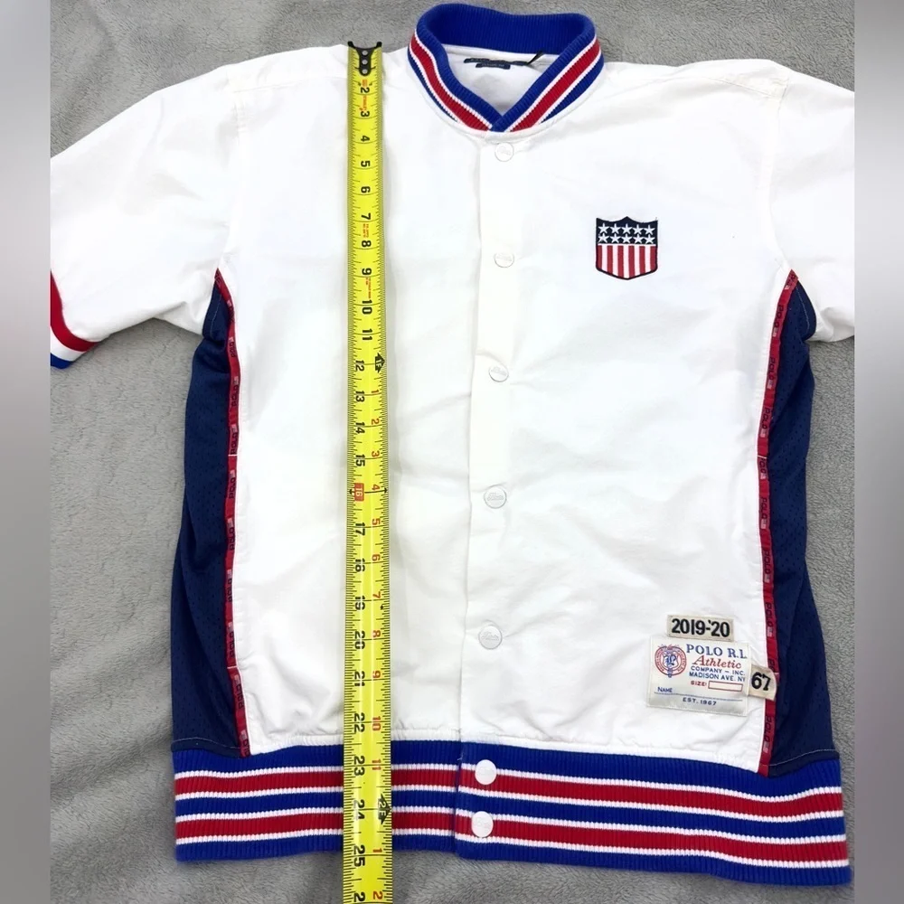 Polo Ralph Lauren Warm Up Shirt Mens Small Shield Jacket Classic Fit Preppy USA